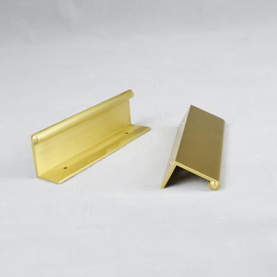 China Traditional Furniture Hidden Cabinet Pulls Brass Cabinet Finger Edge Pull Handle for sale