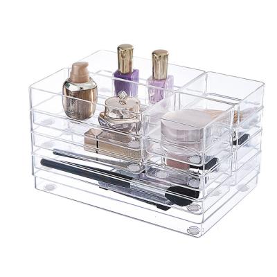 China Durable Clear Acrylic Organizer Jewelry Storage Box Jewelry Display Holder 7.5*7.5*5cm for sale