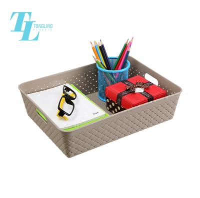 China China Manufacturer Cheap Viable Wholesale Rectangular Storage Top Plastic Basket for sale