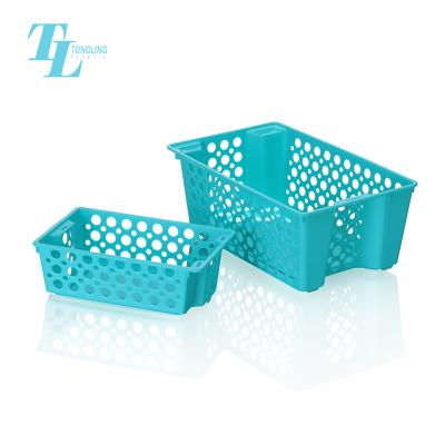 China Sustainable Rectangular Multifunctional Plastic Kitchen Food Storage Baskets for sale