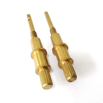 China Automation CNC Machining Brass Stage Pin CNC Turning Small Parts Speaker Stand Custom Brass Spikes for sale