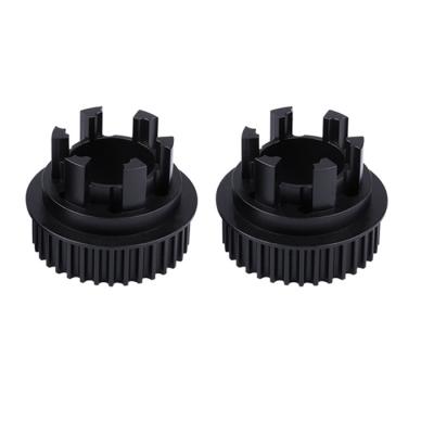 China Automobile inner tube module fitting black anoid aluminum geer spare parts customized cnc metal wheel parts for sale