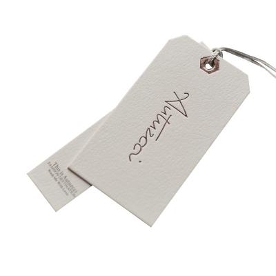 China Other OEM Custom High End Paper Clothing Hang Tags Apparel Material Eco-friendly Shirt Hang Tags for sale