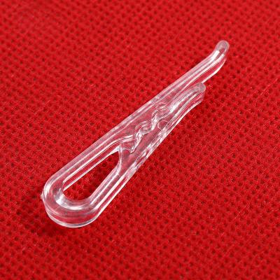 China Eco-friendly Material Multifunctional Plastic Transparent Shirt Clip High Hardness R Shape Plastic Clips For Packaging Shirt Accessories for sale