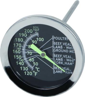 China Sustainable Stainless Steel Glow In The Dark Kitchen Bimetal Healthy Timer Glowing Barbecue Meat Thermometer for sale