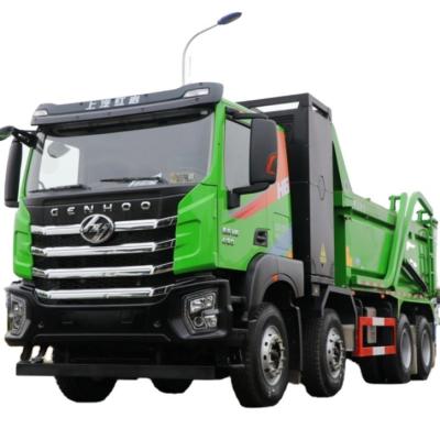 China 2022 SZ SAIC Hongyan Jiehu H6 360hp 8X4 282kWh Construction Material Transport Dump Truck Electric Manure EV Cargo Truck for sale