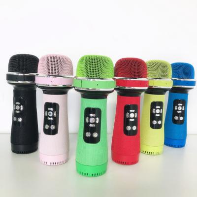 China Perfect LY198 USB Noise Mobile Phone Voice Switch Karaoke Microphone Speaker KTV Handheld Wireless Singing Toys For Kids for sale