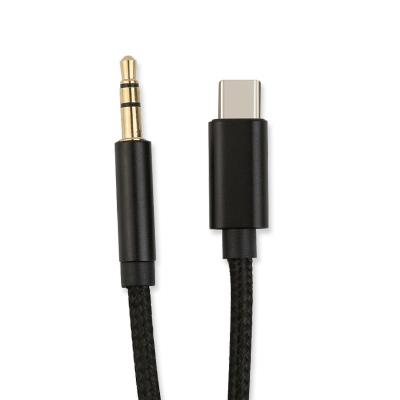 China Multi function nylon braid type C to aux converter. 3.5mm Jack Aux Cable Car Audio Adapter Earphone USB C For Mobile Phone for sale