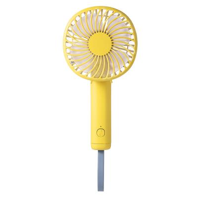 China Protable F20 Pocket Portable Handheld Rechargeable Fans Lanyard Foldable Mini 180 Degree Rotating Hand Fan for Summer for sale