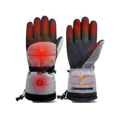 China Men Waterproof Mittens Touch Screen Hand Winter Outdoor Sports Rechargeable Electric Heating Warm Gloves For Ski Motorcycle for sale