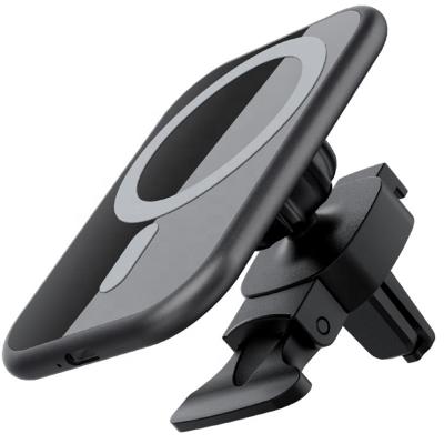 China Mobile Phone 15W Qi Magnetic Suction Car Mount Phone Holder Stand Fast Fast Charging Wireless Charger for sale