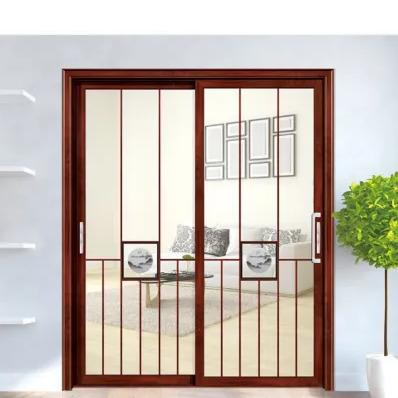 China Waterproof Wholesale Hot Style Entry Fiber Aluminum Glass Door Bathroom Glass Door for sale