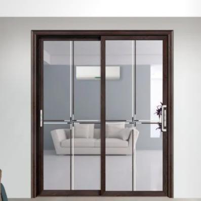 China Waterproof Wholesale New Material Sliding Glass Doors System Aluminum Interior Glass Pane Exterior French Doors for sale