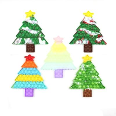 China Eco-Friendly Material Christmas Train Special Stress Reliever Sensory Toys Push Bubble Fidget Toy Autism Needs for sale