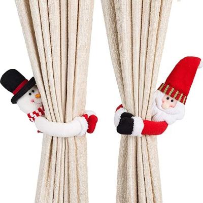 China Raised doll Santa loop and creative snowman curtain tieback obstacle tie, Christmas for decoration home novel for sale