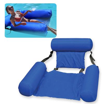 China Eco-friendly Pool Water Sofa Hammock Floats Foldable Inflatable Floating Bed Sofa, Inflatable Pool Swimming Floating Lounger for sale