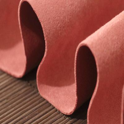 China Anti-Static top notch knit weft polyester spandex solid color scuba fabric suede fabric for sale