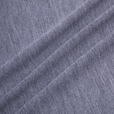 China Anti-Static 90% poly 10% spandex t shirt melange jersey fabric cationic melange grey fabric for sale