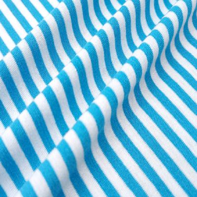 China Anti-Static new custom yarn dyed soft stripe knitted cotton stretch fabric for sweater for sale