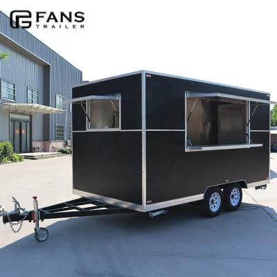 China Compliant with Rules Model F-S2-400 FANS Big Fried Chicken /Burger/Taco Drink/13feet Space Fast Food Food Trailer With Kitchen Equipment for sale