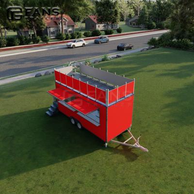 China In compliance with the Great Rules Two-double food trailer shipping container refrigerated freezer food truck australian kebab food trailer for sale