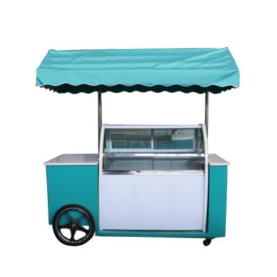 China In Compliance With Rules FANS Mobile Soft Food Kiosk Outdoor Food Cart Kiosk Hot Dog Cart With Fryer Food Street Vending Kiosk for sale