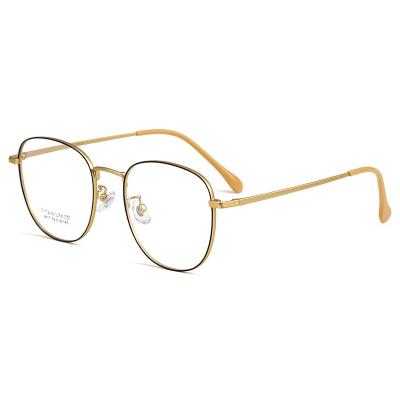 China Fashionable Simple 8617F Full-frame Myopia Glass Ultralight Pure Titanium Optical Frames For Men And Women for sale