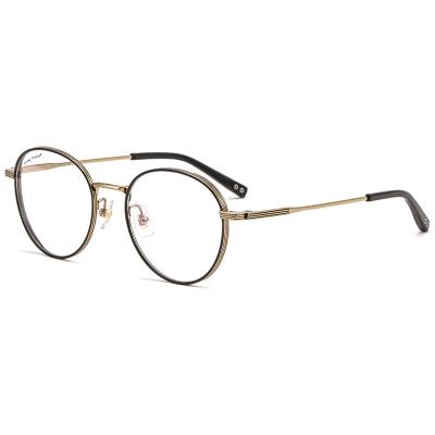 China New 17104 retro fashionable ultra-light literary two sight full color plating pure titanium optical glass sight for sale