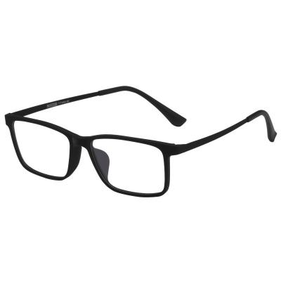 China Trendy ultra light fashion black square titanium and TR90 prescription frame men's glasses optical frame for sale