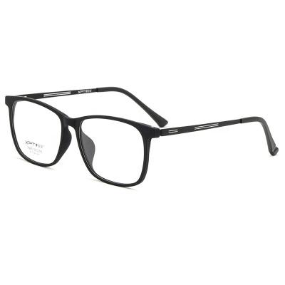 China Fashionable Square TR90 Alloy Full Frame Ultralight Myopia Comfortable Titanium Prescription Big Eyeglasses For Men for sale