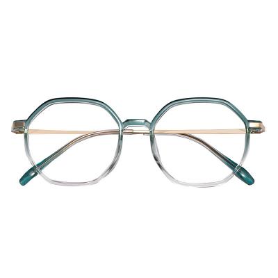 China Fashionable Retro Anti-blue Polygon Optical Frame TR 85001 Full Frame Optical Glass for sale