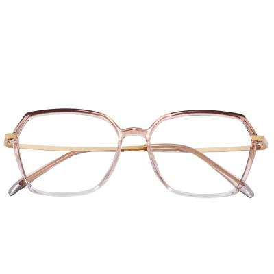 China Fashionable Ultralight Polygonal Optical Frame 85003 New Radiation Anti-blue TR Light Transparent Glass Retros for sale