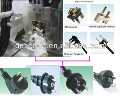 China 4.0mm Brazil Plug Semi Automatic Crimping Machine 3 Hollow Pin / Solid Pin for sale