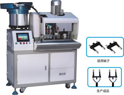 China Euro 2 Pin Automatic Plug Strip And Insert Machine , Fully Automatic Crimping Machine for sale