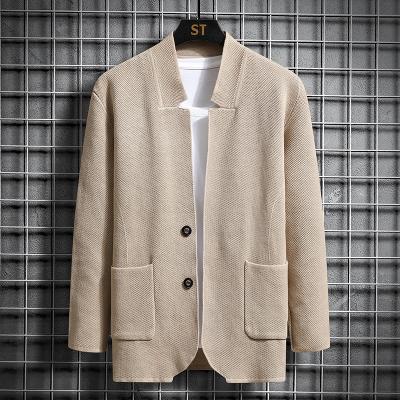 China KAISORN Men's Casual High-end Anti-pilling Sweater Solid Color Comfort Sleeve Men Long Cardigan Sweater for sale