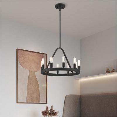 China Creative Round Metal Modern Minimalist Chandelier Designer Restaurant Style Chandelier Skycam Pendant Light for sale