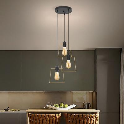 China Contemporary Wholesale Price Easy Install Indoor Kitchen Hanging Light Metal Chandelier E27 Pendant Lamp for sale