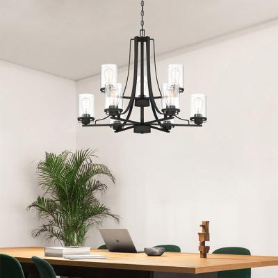 China Competitive Price Modern E27 Pendant Light Restaurant Living Room Decoration Contemporary Metal Glass Pendant Light for sale