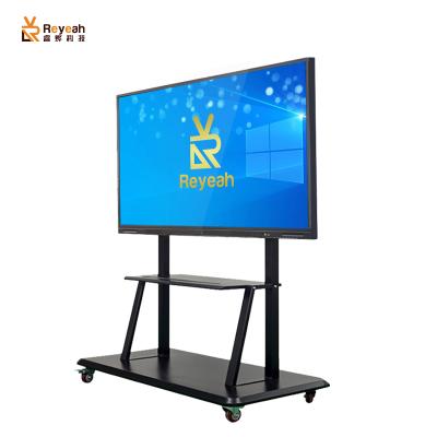 China School / Office Multi Touch Cheap Interactive Whiteboard 75 Inch Folded Whiteboard Smart Floor Standing Interactive Flat Panels for sale