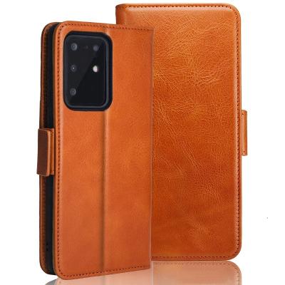 China Luxury Genuine Leather Wireless Charging Back Cover Genuine Cowhide Magnetic Case For Samsung s20 ultra Armor Case for sale