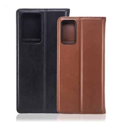 China New Arrival Genuine Leather Hot Selling AMAZON Pattern Genuine Cow Phone Case Flip For Samsung Galaxy Note 20 Ultra Flip Phone Case for sale