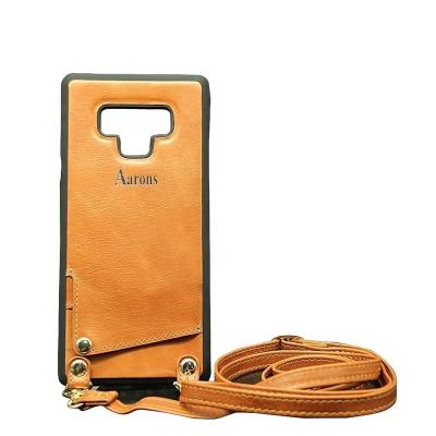 China Genuine Leather Phone Case Collar Card Slot Phone Case Cover Genuine Leather Phone Cases & Accessories For Samsung Galaxy Note 9 for sale