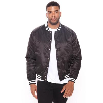 China High Quality Custom Made Men's Rib Hem Button Up Men's Varsity Jacket Pilot Jacket OEM QUICK DRY Baseball Jacket With Liner for sale