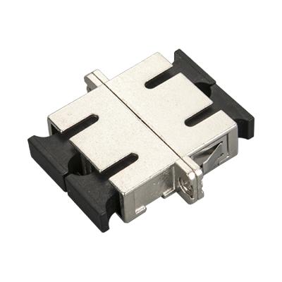 China Fiber Optic Accessories Clamp Fiber Coupler Sc pc/apc Duplex Upper Metal Plate Duplex Fiber Optic Adapter for sale