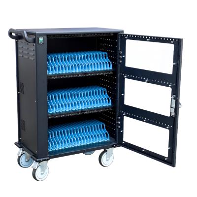 China SPCC Educational Multifunctional Filling Cold Rolled Steel Single Open Glass Shelf USB Door 60 Way Quick Fill Cart for sale