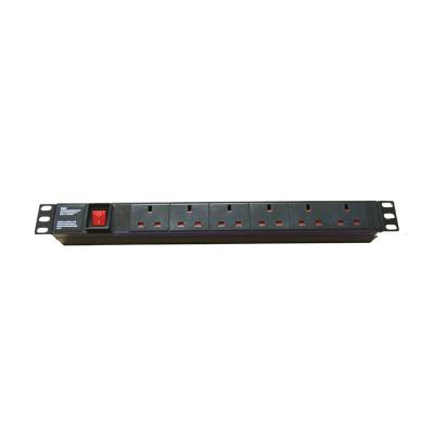 China Integrated Type 6 Way PDU Power Distribution Switch 1u UK Unit for sale