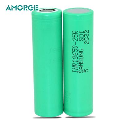 China Authentic Samsung 25R INR18650-25R 2500mah 35A 3.7V 18650 li ion vape battery for sale