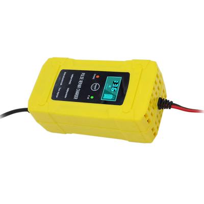 China Full Intelligent Pulse Lead Acid Repair Car Battery Car Battery Motorcycle 12V6A Universal Type Storage Lead Acid Charger With LCD Display for sale