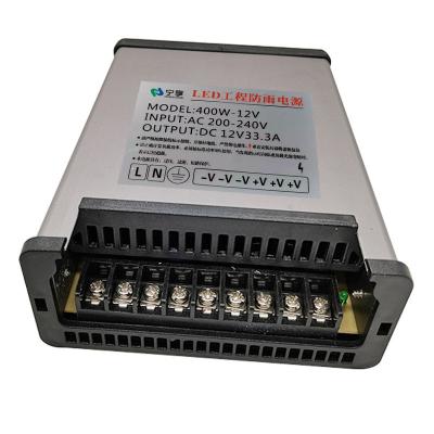 China Aluminum Outdoor Shell Rainproof Switching Power Supply 12V 400W AC to DC Switching Power Supply for sale