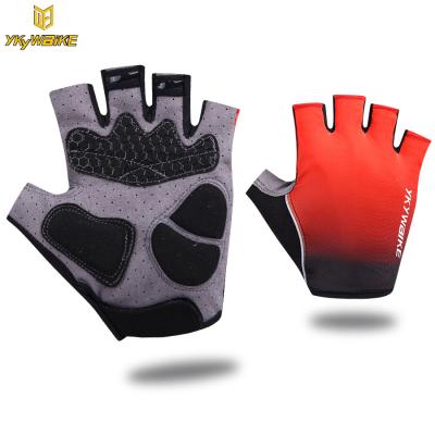 China Wholesale Microfiber Anti-Slip Shockproof Gloves Bike , Half Finger Custom Cycling Gloves for sale